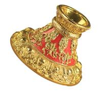 TOPPERFUN Hand Held Tibetan Prayer Wheel with Wide Stable Base Holder Reusable Support Stand for Buddhist Meditation and Rituals Compact Polished Surface Design