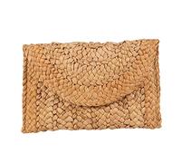 TOPPERFUN Handmade Straw Clutch Bag for Women Lightweight Beach Purse Capacity Seaside Handbag Premium Quality Woven Design for Storing Essentials at Summer Outings