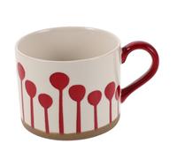 TOPPERFUN Handpainted Ceramic Mug with Balloon Pattern Microwave Safe Porcelain Coffee Cup with Ergonomic Handle Rustic Modern Stoneware for Tea Latte Hot Chocolate at Home and Office