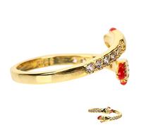 TOPPERFUN Hug Ring Jewelry with Rhinestones Engagement for Women Stylish for Teen Mothers Daughters Elegant Aesthetic Fashion Accessory