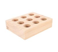 TOPPERFUN Insect Pin Organizer 9-Hole Wooden Base Specimen Insect Pin Storage Plate Science Education Collection Tool