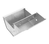 TOPPERFUN Iron Rabbit Feeder for Small Animals with Easy to Store Design and Waste Reduction, Silver Metal Food Container Suitable for Rabbits and Chinchillas in Indoor or Farm Use