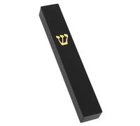 TOPPERFUN Jewish Resin Door Mezuzah 5.1 Inch Waterproof Black Plaque for Front Door and Home Wall Display