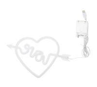 TOPPERFUN LED Heart Shape Neon Light Pink Valentine’s Day Arrow Sign, Creative Plastic Night Party Decor, Unique Hanging Modeling Lamp for Bar and Home