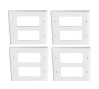 TOPPERFUN Light Switch Outlet Wall Plate and Socket Cover 4Pcs White Plastic Included Screws for Electrical Junction Boxes