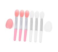 TOPPERFUN Lipstick Applicator Brush Set with Silicone Heads and Lightweight Design for Smooth Lip Color and Lip Care Use, 2 Sets for Women and Girls