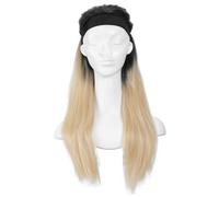 TOPPERFUN Long Straight Synthetic Headband Wig for Women High Temperature Resistant Soft Fibers Natural Look Hairpiece for Daily Wear Party Cosplay Comfortable and Tangle-resistant