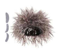 TOPPERFUN Mad Scientist Wig Crazy Old Physicist Wig Costume Set for Boys and Girls Scientist Costume Fake Beard Mustache for Cosplay Party Dressing