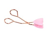 TOPPERFUN Magnetic False Eyelash Curler Clamp Professional Makeup Tool for Quick Easy Curling Durable Stainless Steel Design Rose Gold Pink for Bare Mascara Coated Lashes