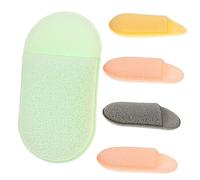 TOPPERFUN Makeup Sponge 5pcs Set Portable Facial Sponges for Washing Face and Exfoliating Finger Tip Design, Soft Cleansing Pads for Daily Beauty and Skin Care