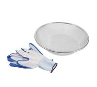 TOPPERFUN Mesh Garden Soil Sifter with Wire Mesh Screen and Gloves Compost and Sand Sifting Pan for Bucket Efficient Dirt Strainer for Gardening and Potting Tasks
