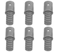 TOPPERFUN Metal Threaded Broom Handle Adapter Silver 6pcs American-Style