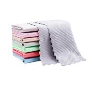 TOPPERFUN Microfiber Dish Cloths and Kitchen Washcloths 20pcs 40x30cm Multi-color Absorbent Lint-free Wiping Towels for Dishwashing and Dust Removal Household Use