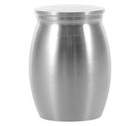 TOPPERFUN Mini Ashes Urn for Human and Pet Ashes, Compact and Portable Aluminum Alloy Keepsake Container with Engravable Surface, Lightweight Design, Silver, for Funeral Ceremony and Home