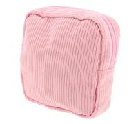 TOPPERFUN Mini Corduroy Makeup Bag Small Portable Cosmetic Pouch Soft Cloth Sanitary Napkin Storage Travel Organizer for Women Everyday Use
