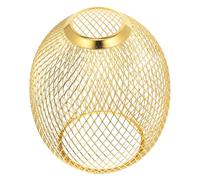 TOPPERFUN Modern Iron Wire Lampshade Hollow Drum Shape Cover for Ceiling Table Floor Lamps Ambient Lighting for Living Bedroom Dining Decor