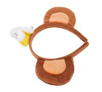 TOPPERFUN Monkey Plush Headband Funny Banana Hair Hoop for Halloween Costume Accessory Soft Material for Festive Animal Cosplay