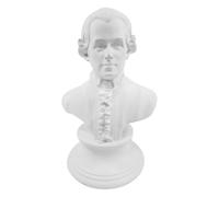 TOPPERFUN Mozart Bust Statue Tabletop Figure in Synthetic Resin, White