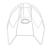 TOPPERFUN Multi-Functional Iron Lampshade Frame E27 Lamp Socket Stable DIY Lamp Shade Holder for Home and Cafe Modern Appearance White Wire Bracket for Ceiling
