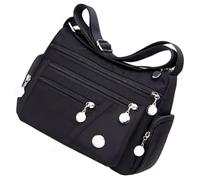 TOPPERFUN Multi-layer Nylon Crossbody Bag Waterproof Practical Fashionable Casual Shoulder Bag for Work and Travel Easy to Store Small Objects