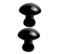 TOPPERFUN Mushroom Facial Massager 2Pcs Jade Gua Sha Tools for Pain Relief and Facial Blood Circulation, Black, for Women Skin Care Routine