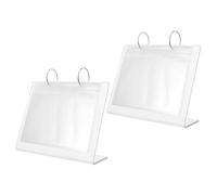 TOPPERFUN Nail Art Sticker Display Stand for Easy Organization and Storage Acrylic and Pvc Material 2pcs Nail Sticker Holder for Your Clients