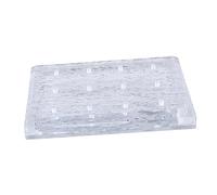 TOPPERFUN Nail Drill Bit Base 12-hole Acrylic Organizer Case with Square Display Stand for Salon Storage and Dustproof Protection, Suitable for Professional Nail Art Tools