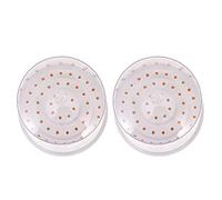 TOPPERFUN Nail Drill Bits Holder and Organizer Stand 2pcs 48-hole Manicure Grinding Head Display Case White for Professional Nail Art and Salon Use