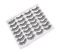 TOPPERFUN Natural False Eyelashes Volume Manual Polishing Black Fibers Makeup Supplies for Everyday Wear