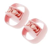 TOPPERFUN Noise Reduction Earplugs 4pcs 2 Sets Storage Case, Silicone Sleeping Ear Plugs for Snoring and Sound Blocking, Reusable Hearing Protection for Travel, Flights, and Indoor Use