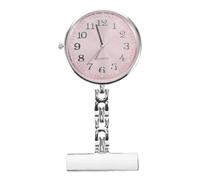 TOPPERFUN Nurse Fob Watch and Alloy Case with Quartz Movement Large Easy-to-Read Dial Analog Pocket Watch Simple and Versatile Nursing Accessory for Hospital Exams and Nursing Work