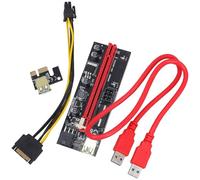 TOPPERFUN Pcie Enthusiasts Multimedia Displays External for and Gamers Graphics Card Extension Cable Red with Pvc Copper Material Visual and Connects