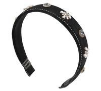 TOPPERFUN Pearl Headband Rhinestone Glitter Women's Fashion Headband for Party Embellished Hairband Sparkly