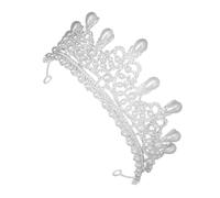 TOPPERFUN Pearl Waterdrop Bridal Tiara Crown for Bride Women and Wedding Hair Accessory Delicate Princess Crown with Rhinestones for Bridal and Birthday Celebrations