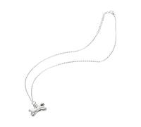 TOPPERFUN Pet Ash Pendant Necklace Stylish Silver Dog Paw Print Urn Container for Ashes Memorial Jewelry Durable Non Fading Comfortable Cremation Keepsake for Pet Loss