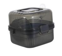 TOPPERFUN Pet Cage Suitcase Chinchilla Carrier Small Animals Carrier Hamster Carry Case Abs Black