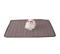 TOPPERFUN Pet Cooling Mat for Dogs Summer Ice Silk Cooling Pad Easy Storage Large Size Coffee Colour Suitable for Chair and Kennel Use Provides Heat Relief