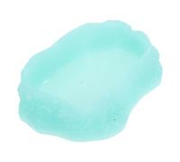 TOPPERFUN Pet Feeding Bowl Water Dish Luminous Safe for Pet Use Resin Pattern Lifelike Appearance Suitable for Turtle Centipedes