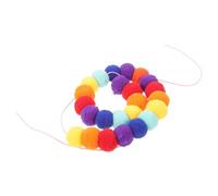 TOPPERFUN Pet Necklace for Dogs and Cats Adjustable Pom Pom Collar Comfortable Rainbow Faux Fur Design Suitable for Puppy Dog Cat
