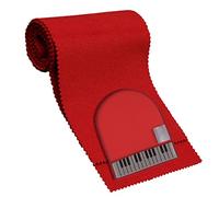 TOPPERFUN Piano Keyboard Dust Cover and Glove Set Red 2pcs Superfine Fiber Protect and Decorate