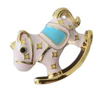 TOPPERFUN Pink Enamel Small Horse Brooch Pin for Women’s Clothes Bag Hat - Metal Vintage Style Lapel Pin Accessory for Party Dress and Suit Decoration