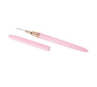 TOPPERFUN Pink Nail Art Brush Pen for Drawing Lines with Fine Fiber and Copper Tip for DIY Nail Art at Home and Professional Manicures Helping Create
