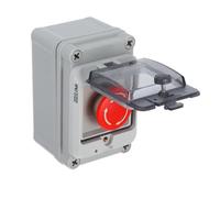 TOPPERFUN Plastic Button Box with Emergency Stop Switch for Outdoor and Indoor Fire Equipment Plastic Construction Easy Installation User-friendly Knob Control Suitable for Elevator Button