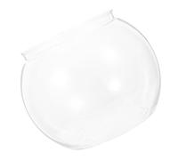 TOPPERFUN Plastic Fish Bowl Unbreakable round Fish Tank with Antidrop Performance High Transparency Plastic Desktop Decoration for Small Turtles