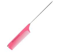 TOPPERFUN Plastic Pintail Comb for Hairdressing Tail Comb with Thin Dense Teeth Comfortable Scalp Experience Suitable for Long Short Hair Salon Barber Use Random Color