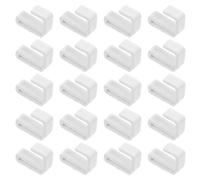 TOPPERFUN Plastic S-Shaped Hooks 20Pcs White 2Mm Flat Clip-On Hanging Hooks for Kitchen Utensils and Office Storage Organization