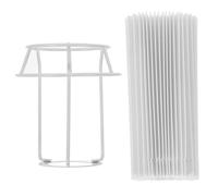 TOPPERFUN Pleated Fabric Lamp Shade E27 25Cm White Scalloped Lampshade for Table and Floor Lamps DIY Bedside Bedroom Light Cover Random Style