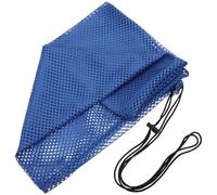 TOPPERFUN Portable Blue Mesh Drawstring Storage Bag for Basketball and Volleyball with Adjustable Drawstring and Backpack Function, for Schools and Recreation