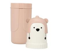TOPPERFUN Portable Cartoon Shaped Toothbrush Case in Pink Impact Resistant Lightweight Plastic Holder with Toothpaste Storage Simple and Cute Design for Travel Bags and Hotels