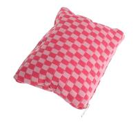 TOPPERFUN Portable Compact Period Pouch with Zipper Cloth Sanitary Bag for Napkin Storage and Privacy Protection Multipurpose Mini Makeup Organizer for Women Pink and White Plaid
